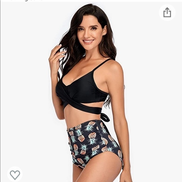 Summer Mae High Waisted Tummy Control Pineapple Bikini New with tags! - Picture 10 of 10